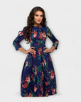 Retrozo - Elegant Knee-Length Dress