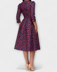 Retrozo - Elegant Knee-Length Dress