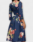 Retrozo - Elegant Knee-Length Dress