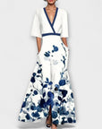Alma - Elegant Puff Sleeve Design Ladies' Dress